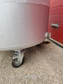 Heavy Duty 100cm Diameter Tank Conical Cider Water Container On Caster Wheels