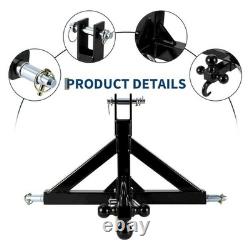 Heavy Duty 3-Point Linkage Hitch Receiver for Category 1 Tractor 2720kg Capacity