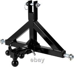 Heavy Duty 3-Point Linkage Hitch Receiver for Category 1 Tractors 6000 Lbs