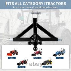 Heavy Duty 3-Point Linkage Hitch Receiver for Category 1 Tractors 6000 Lbs