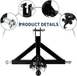 Heavy Duty 3-Point Linkage Hitch Receiver for Category 1 Tractors 6000 Lbs