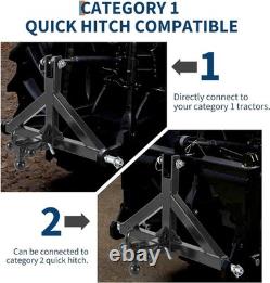 Heavy Duty 3-Point Linkage Hitch Receiver for Category 1 Tractors 6000 Lbs