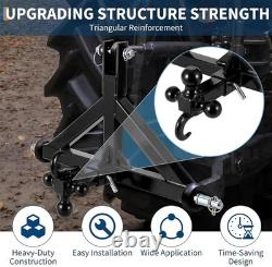 Heavy Duty 3-Point Linkage Hitch Receiver for Category 1 Tractors 6000 Lbs