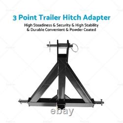 Heavy Duty 3point 2 Receiver Trailer Hitch Cat. 1 Tractor Tow Hook Drawbar