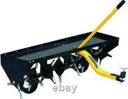 Heavy Duty 48 Tow Behind Plug Aerator ATV UTV Tractor Garden Lawn Sweeper