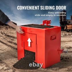 Heavy Duty 800lbs Capacity 3 Point Tractor Ballast Box 5cuft Steel Red