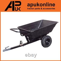 Heavy Duty ATV Tipping Trailer Poly Pan for Muck Gravel Soil Hay Compost Use