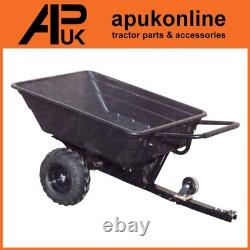 Heavy Duty ATV Tipping Trailer Poly Pan for Muck Gravel Soil Hay Compost Use