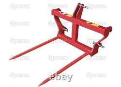 Heavy Duty Bale Spike 3-Point Linkage Mounted with Cat 2 Pins Or Euro 8 Brackets