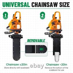 Heavy-Duty Chainsaw Holder for Tractor, Fits All Saws Sizes 13lb-Side Open D
