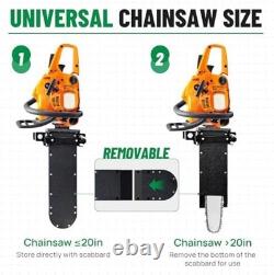 Heavy-Duty Chainsaw Holder for Tractor, Fits All Saws Sizes 13lb-Side Open D