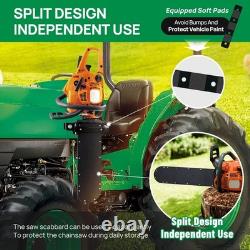 Heavy-Duty Chainsaw Holder for Tractor, Fits All Saws Sizes 13lb-Side Open D