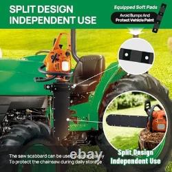 Heavy-Duty Chainsaw Holder for Tractor, Fits All Saws Sizes 13lb-Side Open D