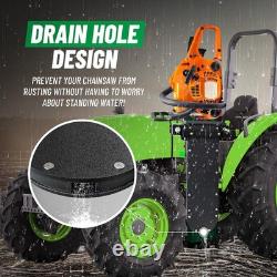 Heavy-Duty Chainsaw Holder for Tractor, Fits All Saws Sizes 13lb-Side Open D