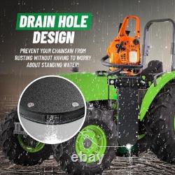 Heavy-Duty Chainsaw Holder for Tractor, Fits All Saws Sizes 13lb-Side Open D