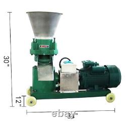 Heavy Duty Farm Feed Pellet Mill Machine 8mm Fodder Press Pelletizer 220V 3 Roll