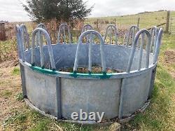 Heavy Duty Galvanized Tombstone Hay Haylage Ring Feeder Horse Cattle Equestrian