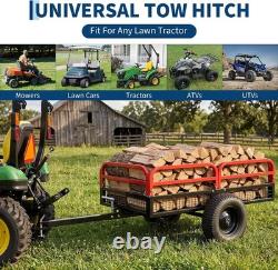 Heavy Duty Garden Cart Dump Cart Garden Dump Wagon for ATV UTV Tractor 680kg Red