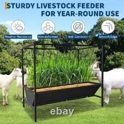 Heavy Duty Livestock Feeder 45Gallon Hay Grain 25Gallon Feed Pan For Pasture UK