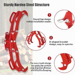 Heavy Duty Log Lifting Tongs Timber Grapple with 360° Swivel Hook for Tractor ATV