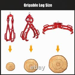 Heavy Duty Log Lifting Tongs Timber Grapple with 360° Swivel Hook for Tractor ATV