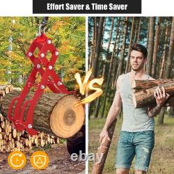 Heavy Duty Log Lifting Tongs Timber Grapple with 360° Swivel Hook for Tractor ATV