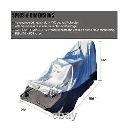 Heavy Duty Outdoor Tractor Cover with Patented Weighted Ground Conforming Apr