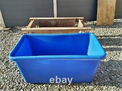 Heavy Duty Plastic Tapered Tank / Container Frame And LID About 455 Ltrs