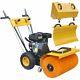 Heavy Duty Snow Plough/sweeper Set With Petrol-powered Plough Blade 6.5 Hp 196cc