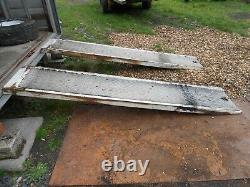 Heavy Duty Steel And Aluminium Chequer Plate Loading Ramps Tractor Digger
