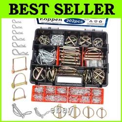 Heavy Duty Tractor Hitch Pins Assortment 202Pcs/