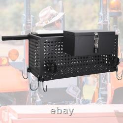 Heavy Duty Tractor Tool Box, Tractor Tool Tray with Lockbox and 27-39Adjustable