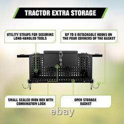 Heavy Duty Tractor Tool Box, Tractor Tool Tray with Lockbox and 27-39Adjustable