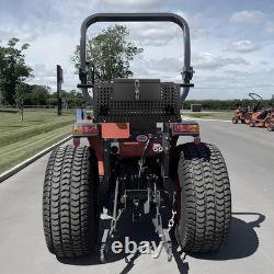 Heavy Duty Tractor Tool Box, Tractor Tool Tray with Lockbox and 27-39Adjustable