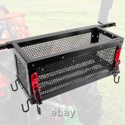 Heavy Duty Tractor Tool Box, Universal Tractor Basket with Tray Accessories