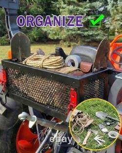 Heavy Duty Tractor Tool Box, Universal Tractor Basket with Tray Accessories