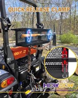 Heavy Duty Tractor Tool Box, Universal Tractor Basket with Tray Accessories