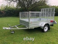 Heavy Duty Trailer, Brand new 8x5, galvanised, GVW 750kg, with cage kit & Ramp