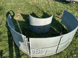 Heavy duty galvanised sheeted curved sheep panels