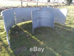 Heavy duty galvanised sheeted curved sheep panels