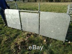 Heavy duty galvanised sheeted sheep panel with gate