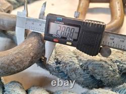 Heavy duty tow rope 4,6 m long 40 mm dia 3 strand with 3 d shackles see listing