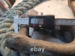 Heavy duty tow rope 4,6 m long 40 mm dia 3 strand with 3 d shackles see listing