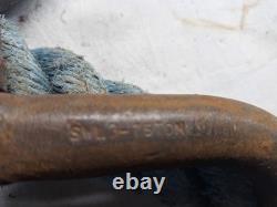 Heavy duty tow rope 4,6 m long 40 mm dia 3 strand with 3 d shackles see listing