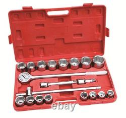 Hilka Heavy Duty 21 Pc 3/4 Drive Metric Socket Set 22-50mm Truck Tractor Lorry