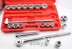 Hilka Heavy Duty 21 Pc 3/4 Drive Metric Socket Set 22-50mm Truck Tractor Lorry