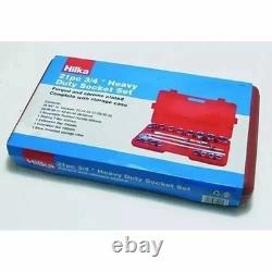 Hilka Heavy Duty 21 Pc 3/4 Drive Metric Socket Set 22-50mm Truck Tractor Lorry