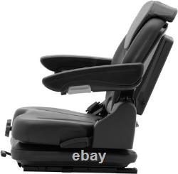 Hillvert Tractor Seat Forklift Seat 46 x 46 cm Heavy Duty Adjustable Suspension