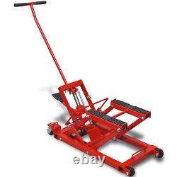 Hydraulic Car Tractor Motorcycle ATV Jack Cast Steel Heavy Duty Red 680 kg A4S6