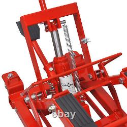Hydraulic Car Tractor Motorcycle ATV Jack Cast Steel Heavy Duty Red 680 kg A4S6